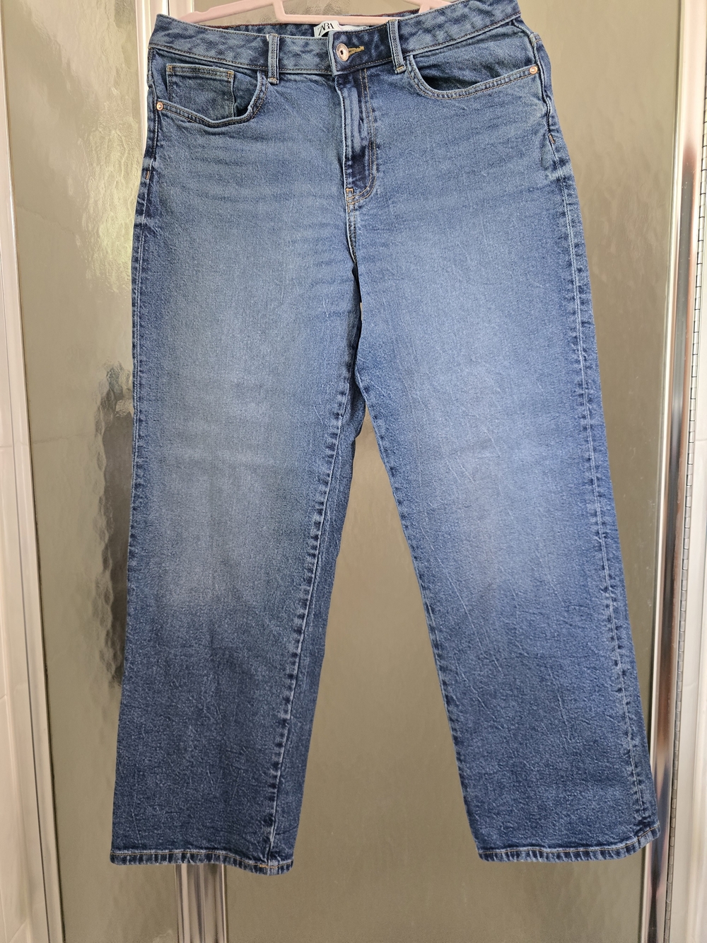 Zara Light Blue Wide Leg Jeans - Picture 1 of 5